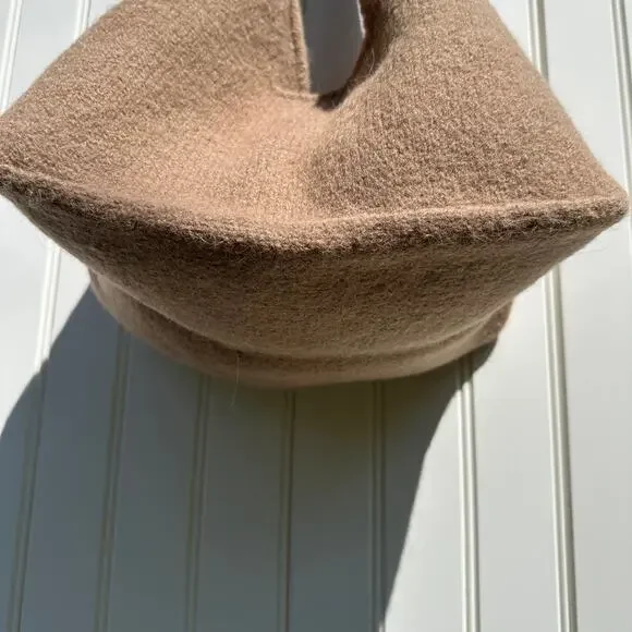 Lauren Manoogian Baby Bindle Bag Putty Cork Camel Highland Wool Alpaca Knit NWT - Picture 8 of 16